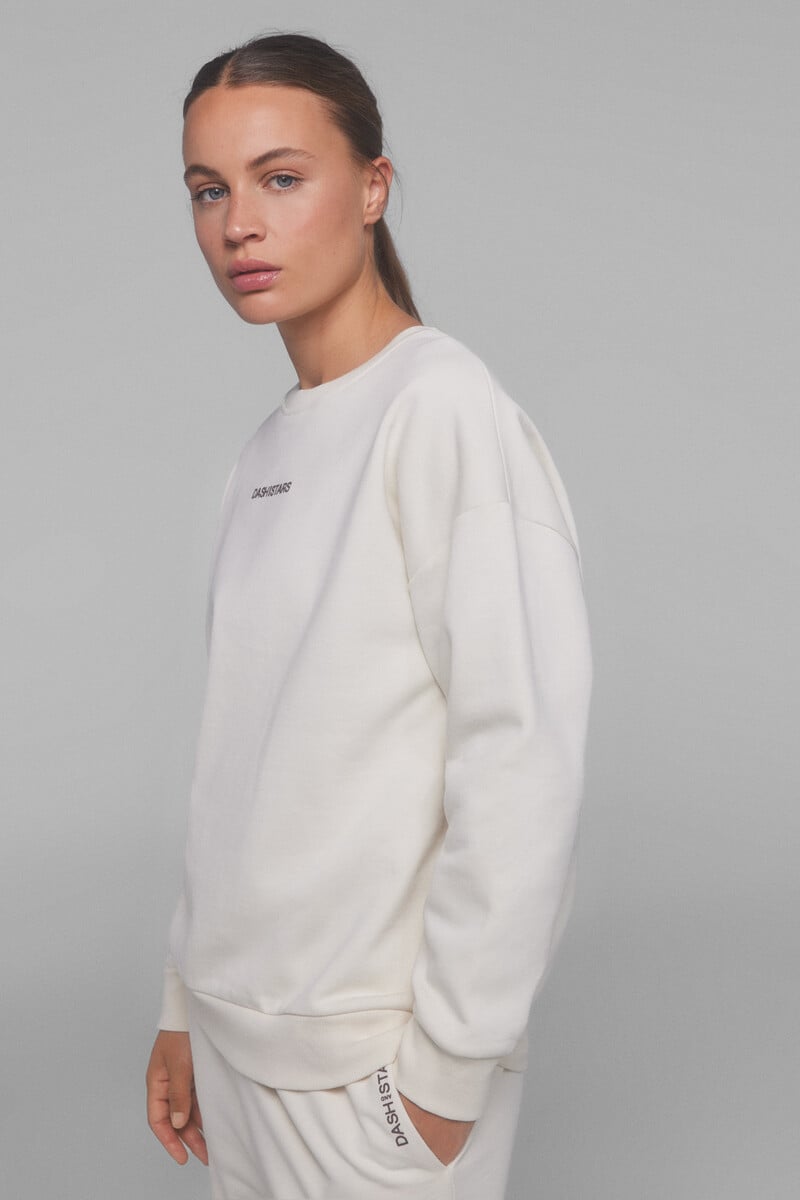 Cortefiel Sudadera logo algodón beige. Special colab ffitcoco