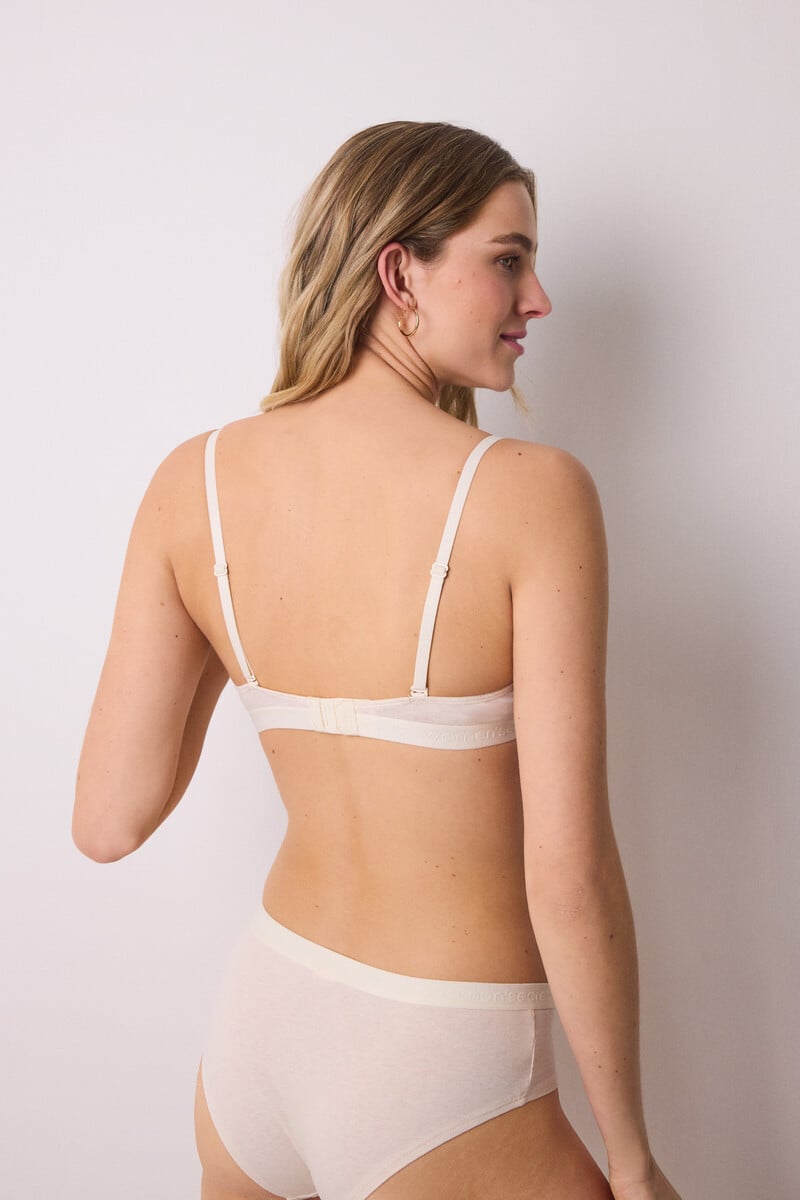 Cortefiel Sujetador Clásico BEAUTIFUL Algodón Marfil