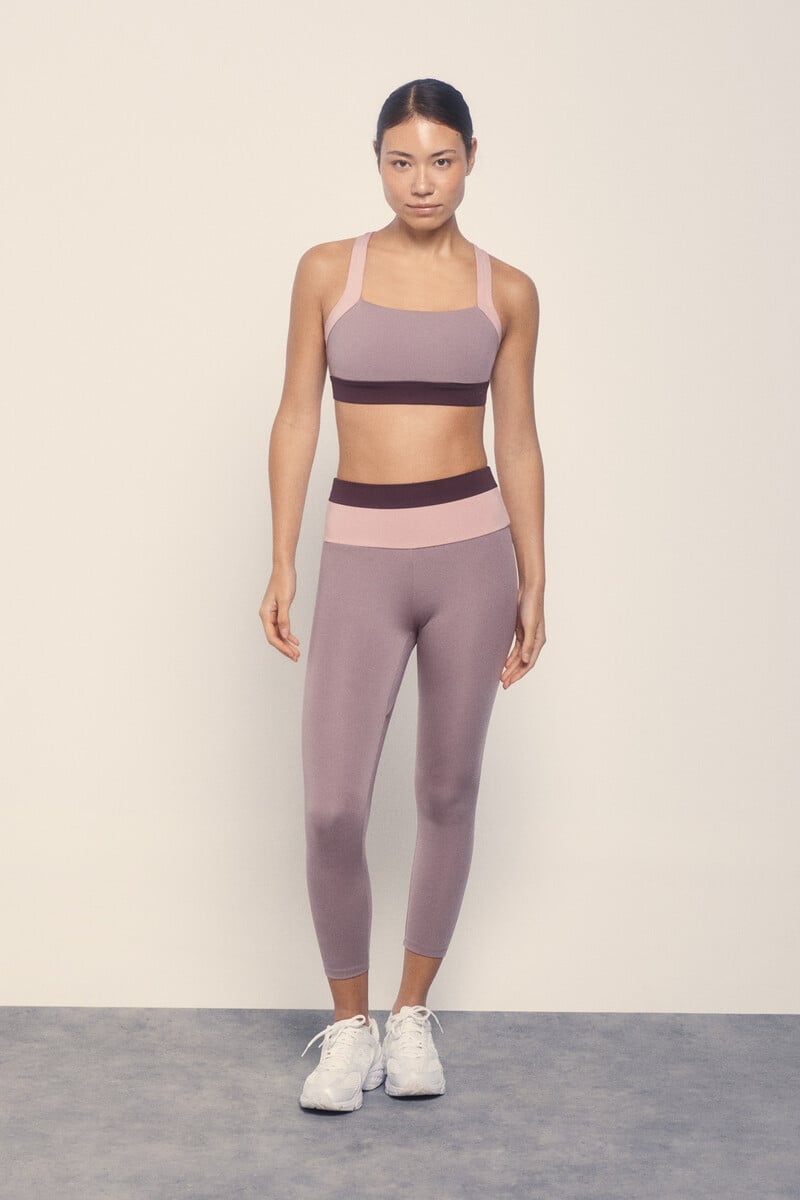 Cortefiel Sujetador Deportivo 4D STRETCH Block Rosa