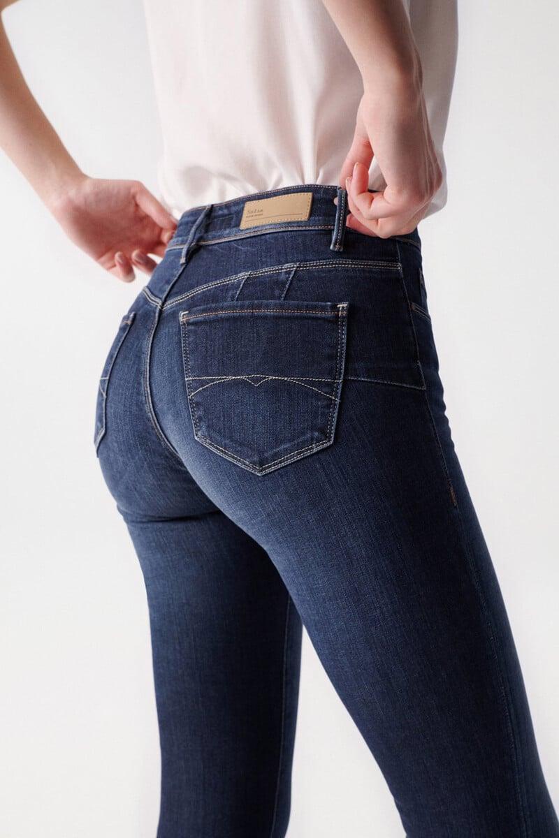 Cortefiel Vaqueros Destiny Push Up Skinny Con Lavado Oscuro