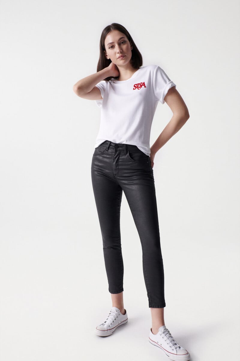 Cortefiel Vaqueros Faith Push In Cropped Con Efecto Coating