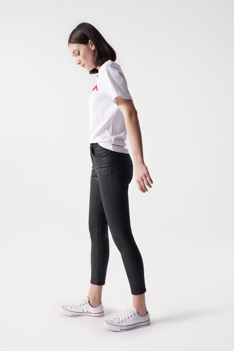 Cortefiel Vaqueros Faith Push In Cropped Con Efecto Coating