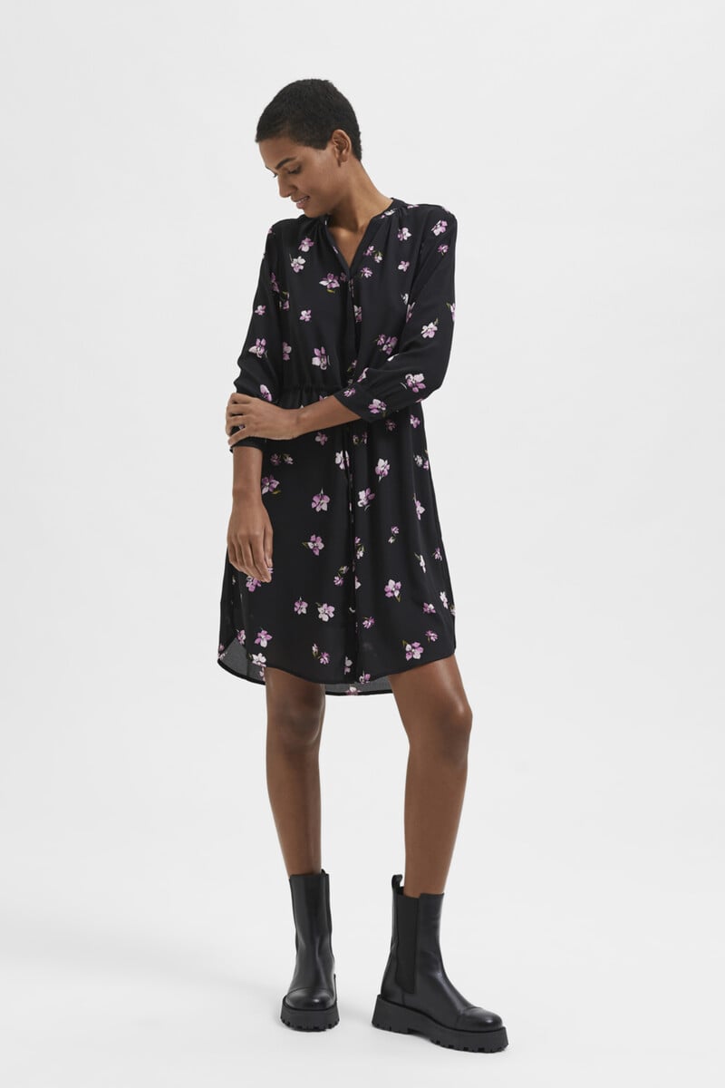 Cortefiel Vestido Camisero De Manga Larga Confeccionado Con Materiales Reciclados