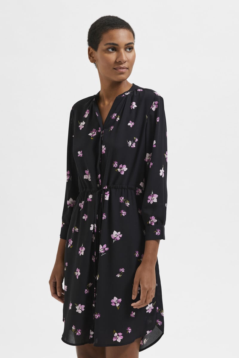 Cortefiel Vestido Camisero De Manga Larga Confeccionado Con Materiales Reciclados