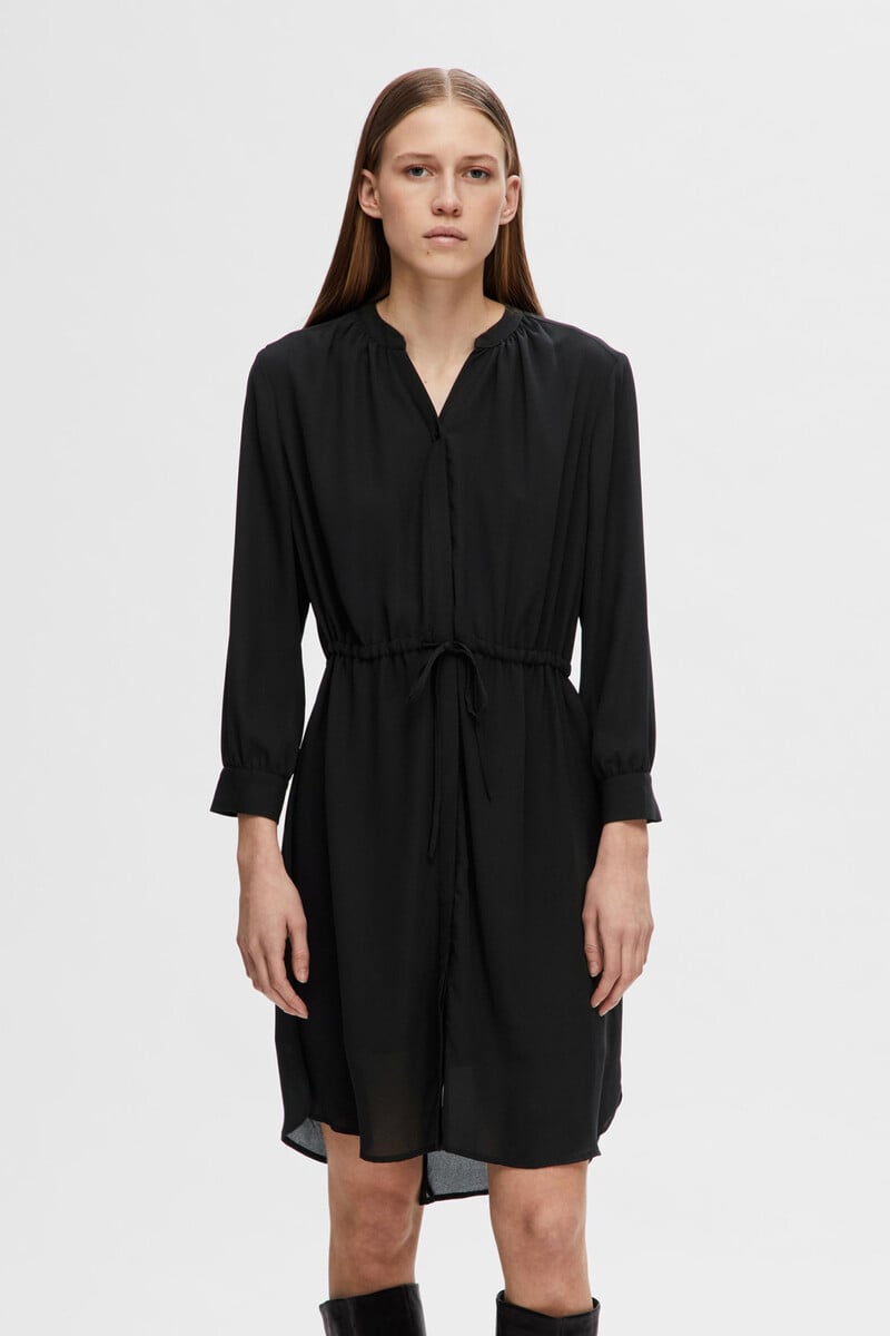 Cortefiel Vestido camisero de manga larga confeccionado con materiales reciclados