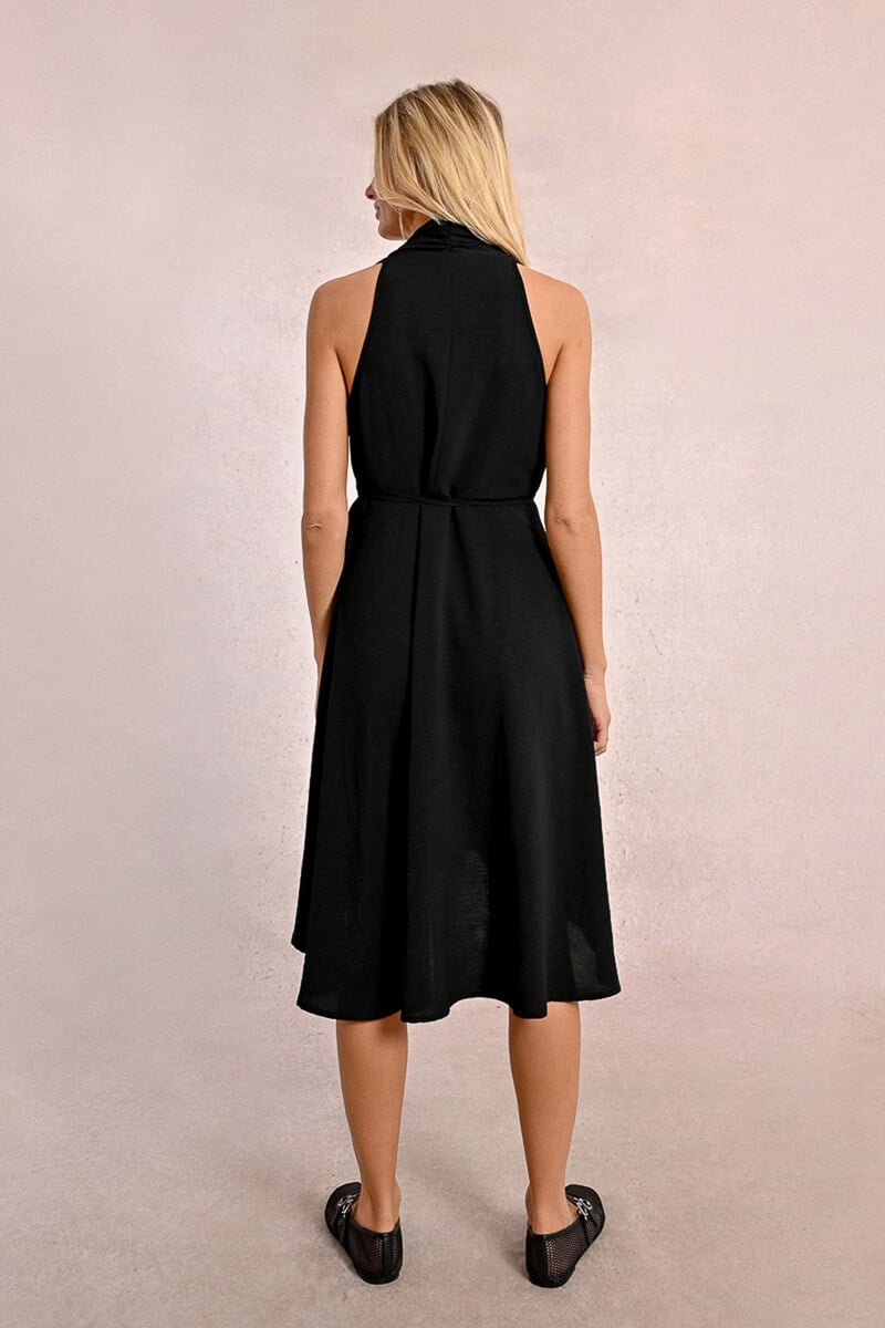 Cortefiel Vestido Corto Con Escote Halter Asimétrico