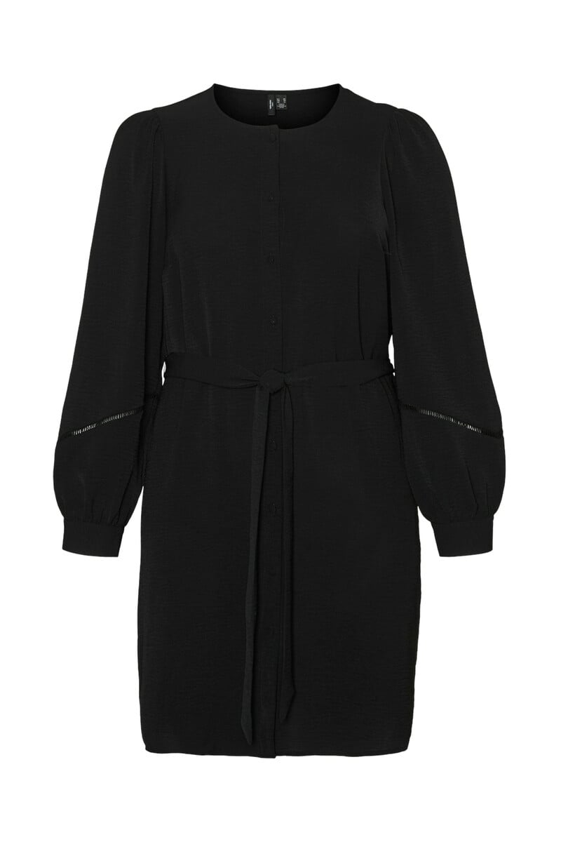 Cortefiel Vestido corto de manga abullonada talla grande