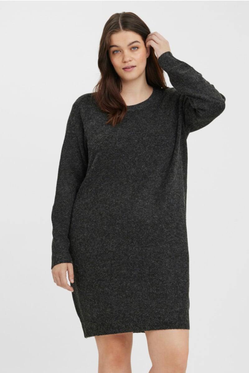 Cortefiel Vestido De Punto Manga Larga Talla Grande