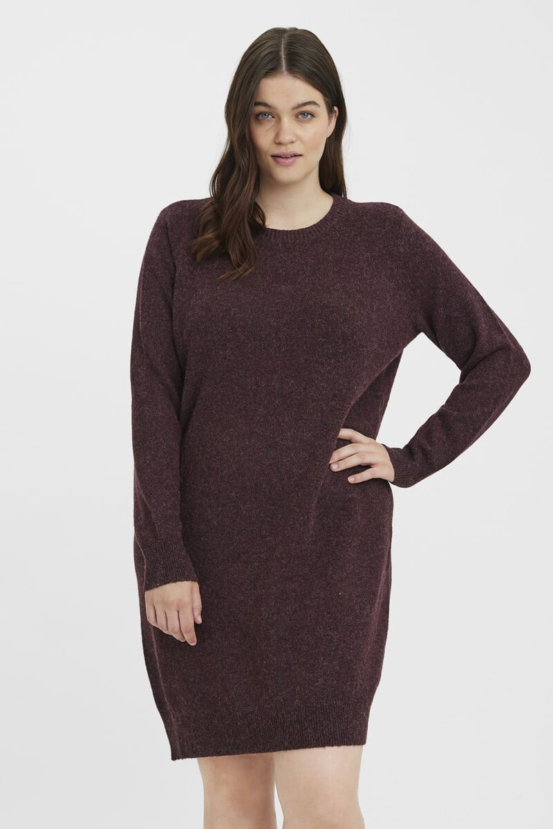 Cortefiel Vestido De Punto Manga Larga Talla Grande
