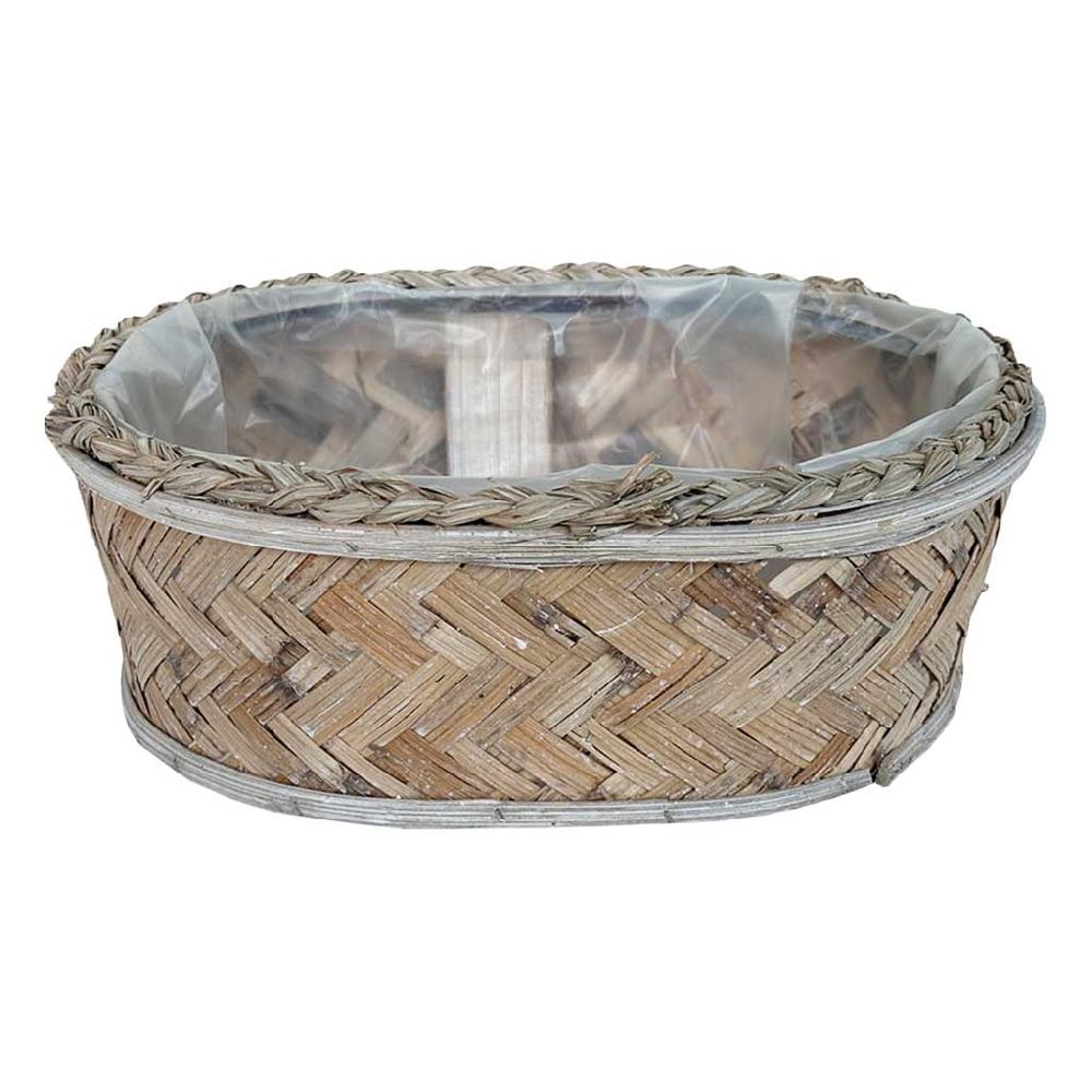 Creaciones meng HOGAR - CESTOS - cesto ovalado marrón