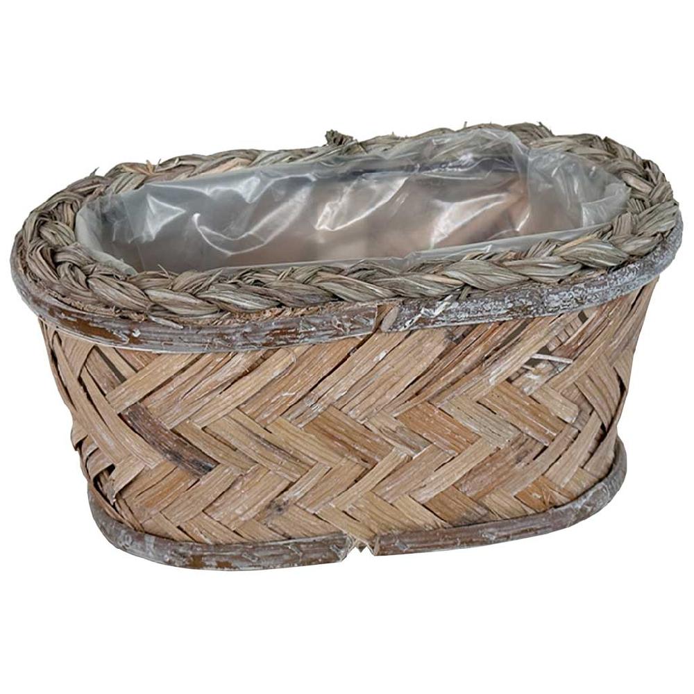Creaciones meng HOGAR - CESTOS - cesto ovalado marrón