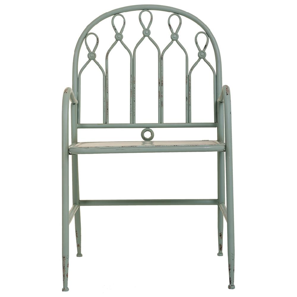 Creaciones Meng MUEBLE - SILLAS - Silla De Metal Verde