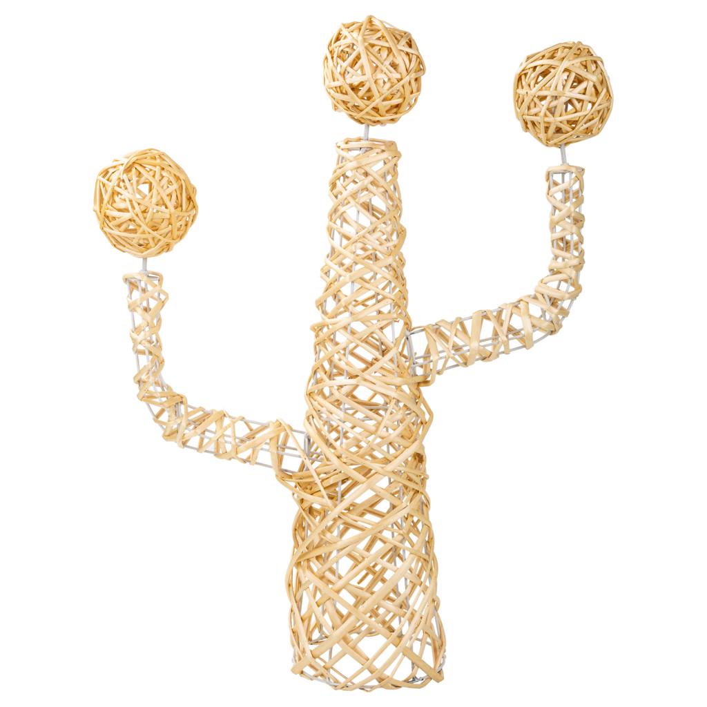 Creaciones Meng DECORACION - BURI CANYAS MIMBRE FLOR - Cactus Decoracion De Mimbre Natural