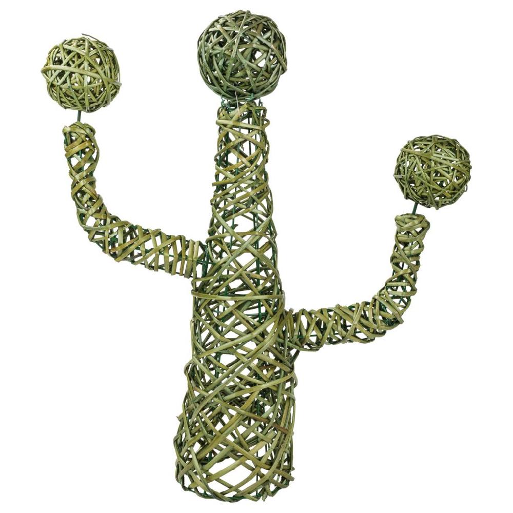 Creaciones Meng DECORACION - BURI CANYAS MIMBRE FLOR - Cactus Decoracion De Mimbre Verde