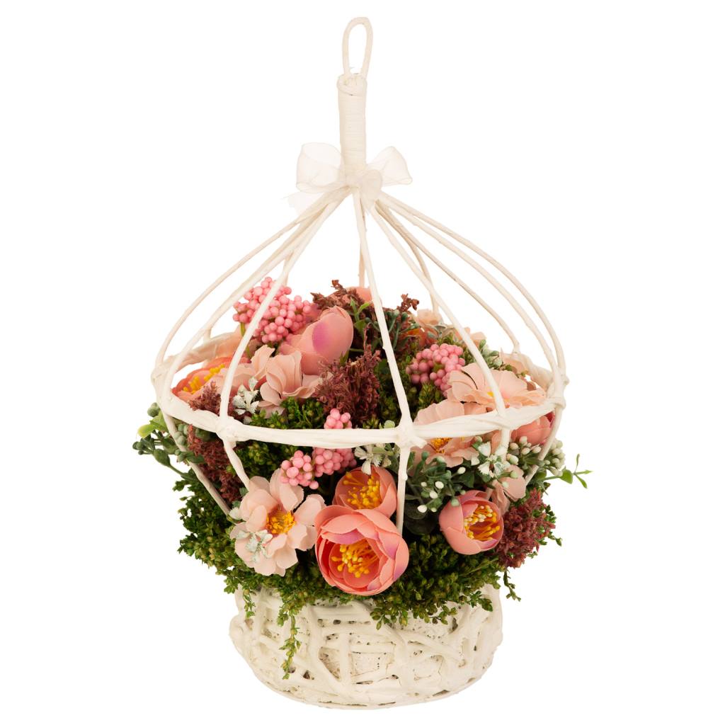 Creaciones meng DECORACION - BURI CANYAS MIMBRE FLOR - cesto de flores secas