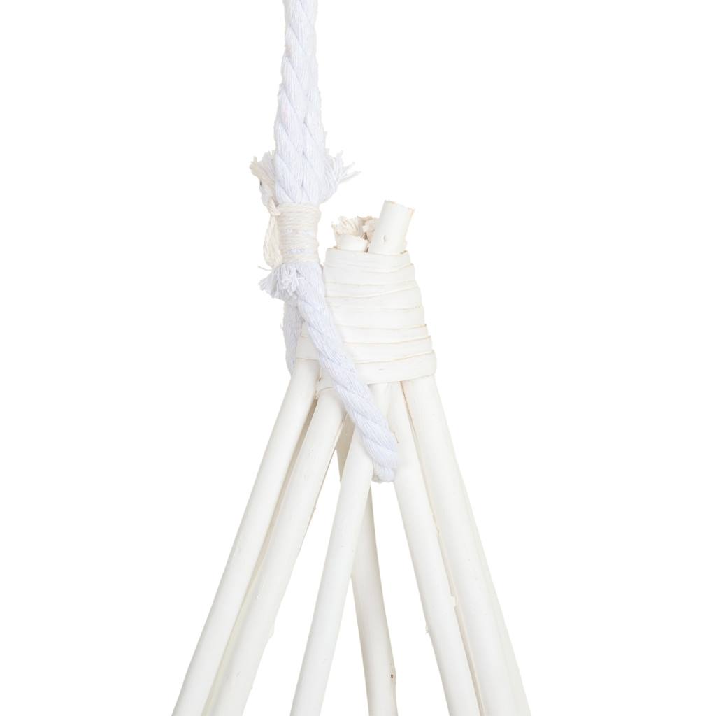 Creaciones Meng DECORACION - BURI CANYAS MIMBRE FLOR - Estrella Decoracion De Mimbre Blanca