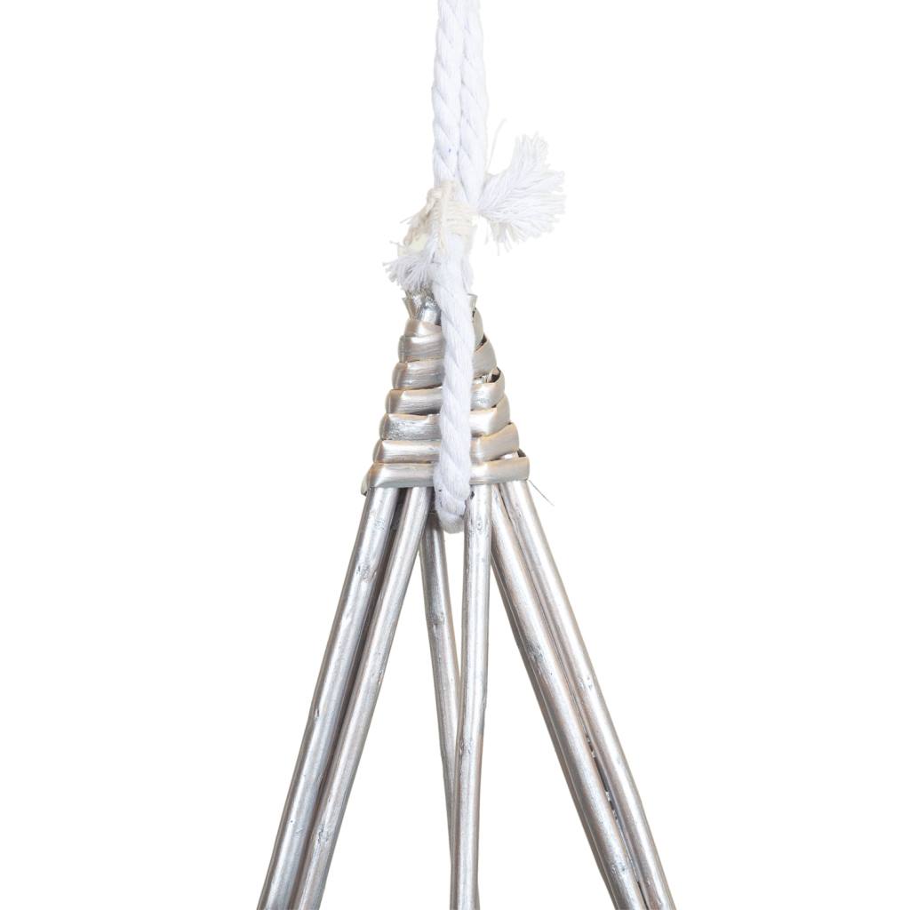 Creaciones Meng DECORACION - BURI CANYAS MIMBRE FLOR - Estrella Decoracion De Mimbre Plata