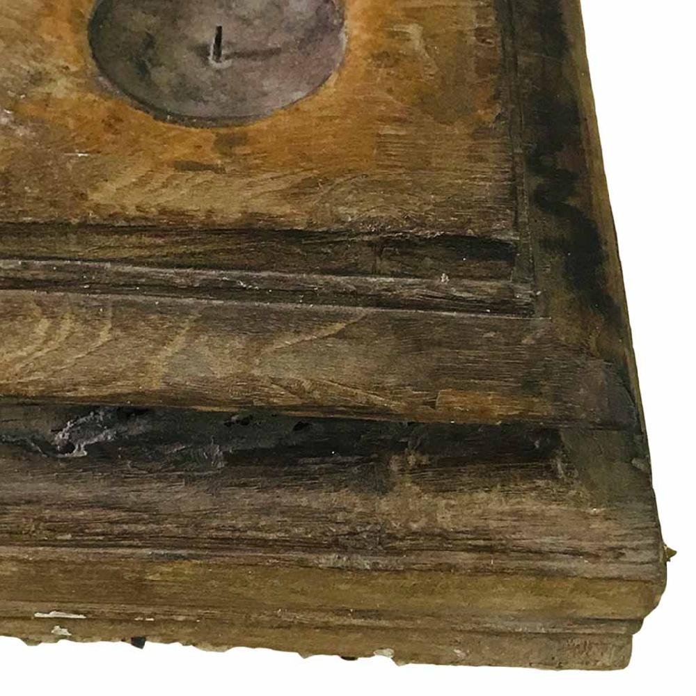 Creaciones Meng DECORACION - CANDELABROS - Candelabro De Madera Acabado Artesanal