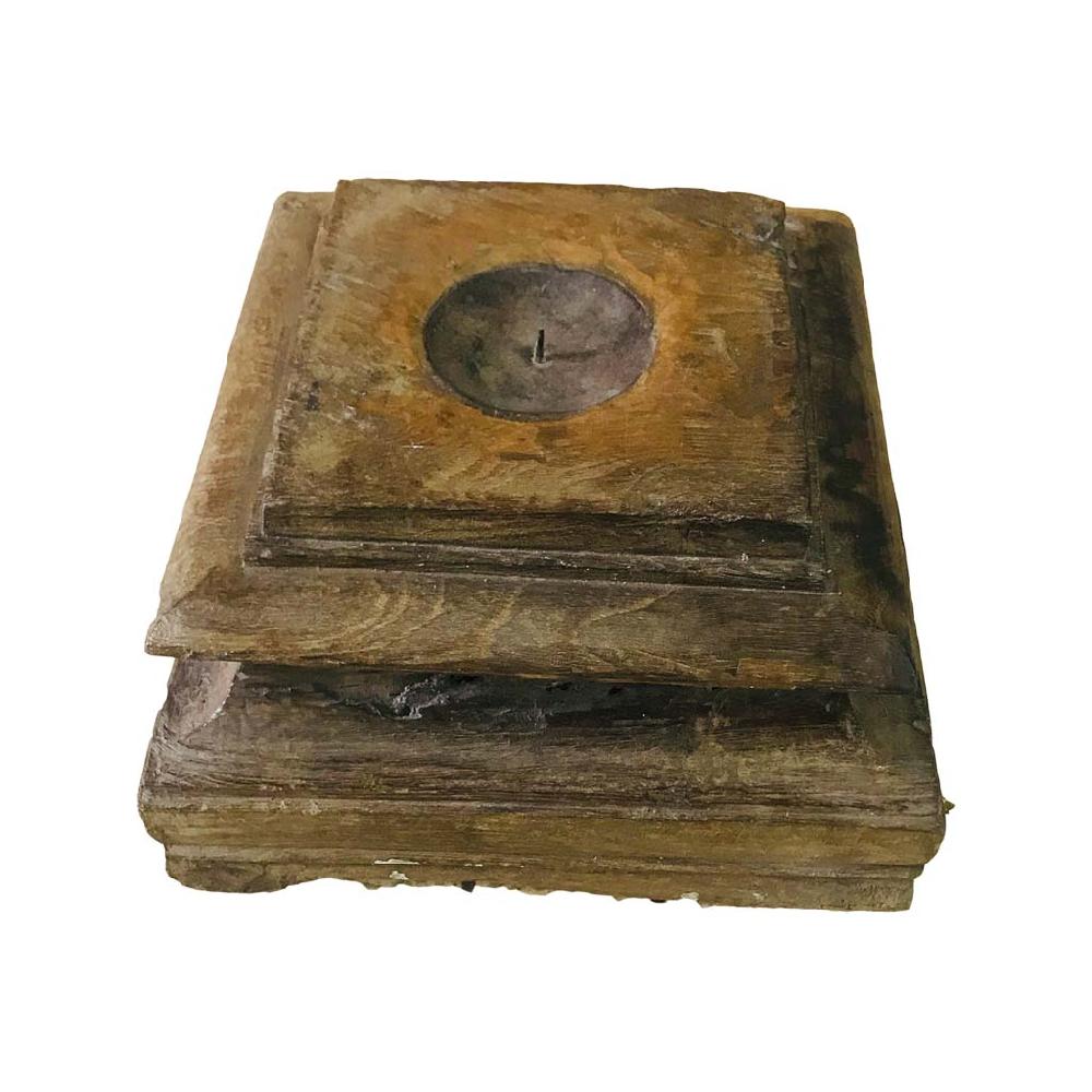 Creaciones meng DECORACION - CANDELABROS - candelabro de madera acabado artesanal