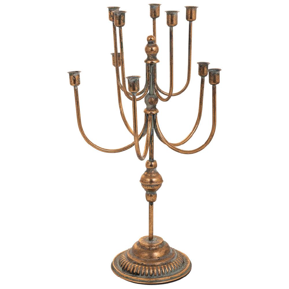 Creaciones meng DECORACION - CANDELABROS - candelabro de metal dorado