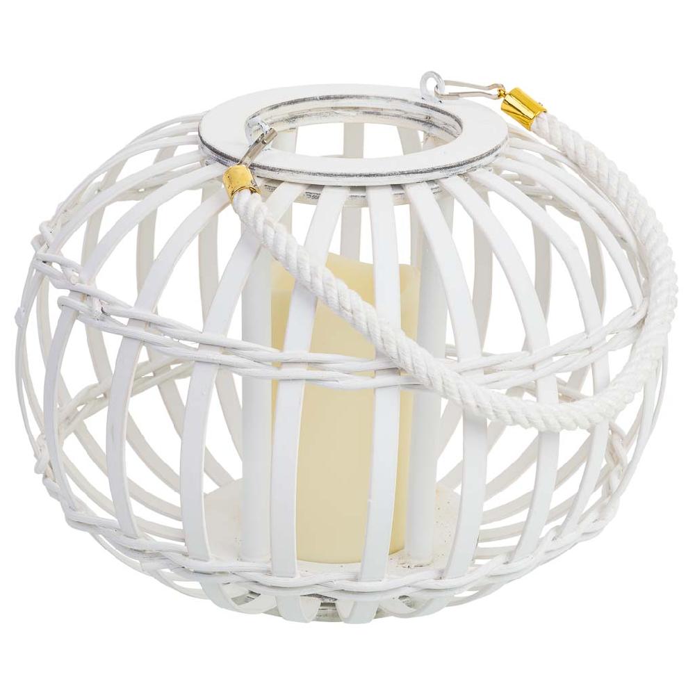 Creaciones meng DECORACION - FAROLES - farol de bambu y madera con vela a pilas