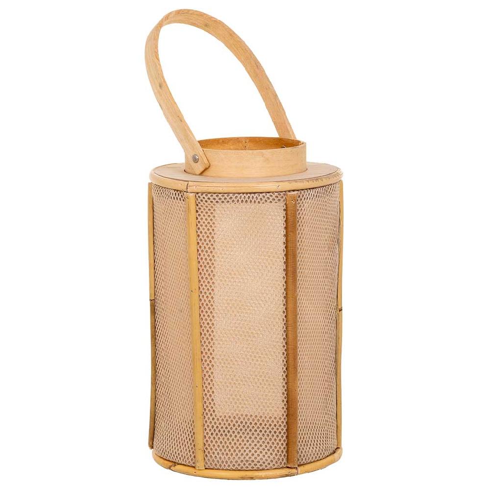 Creaciones meng DECORACION - FAROLES - farol de madera y bambu marron