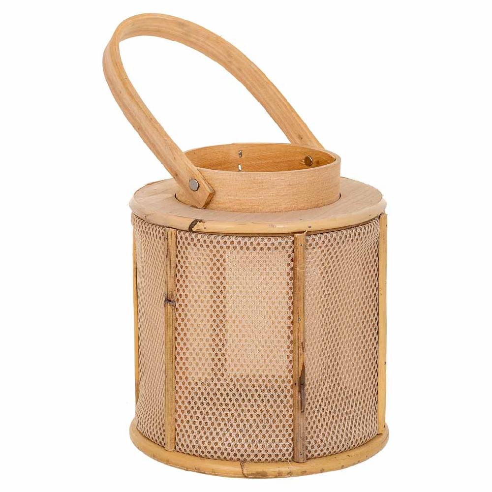 Creaciones meng DECORACION - FAROLES - farol de madera y bambu marron