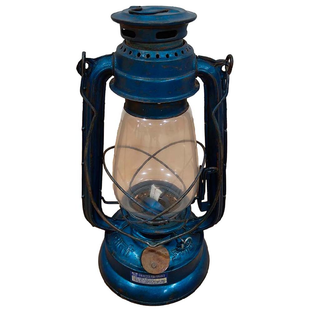 Creaciones meng DECORACION - FAROLES - farol de metal acabado artesanal azul