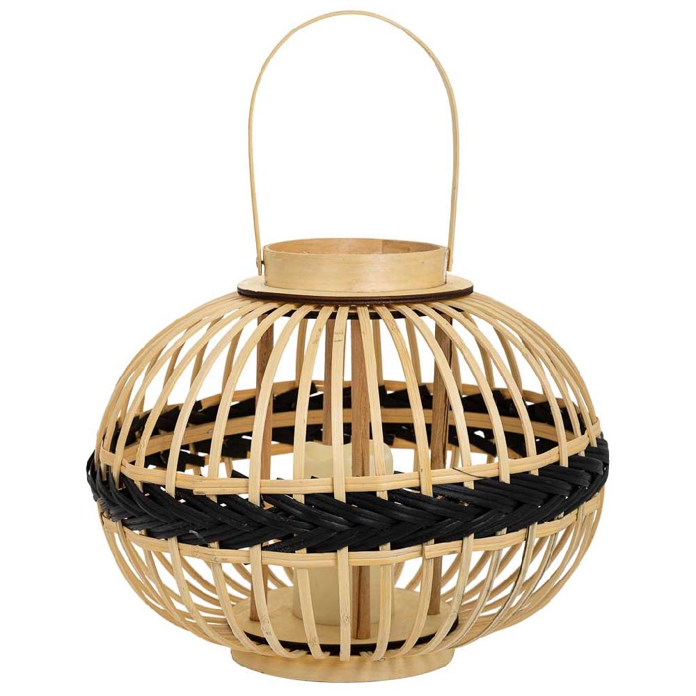 Creaciones Meng DECORACION - FAROLES - Farol Portavelasde Bambu Marron