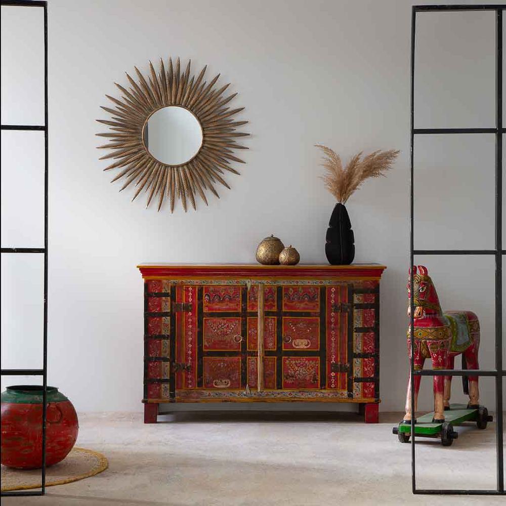 Creaciones Meng DECORACION - FIGURAS DE ANIMALES - Caballo Deco De Madera Pintado Artesanal Rojo