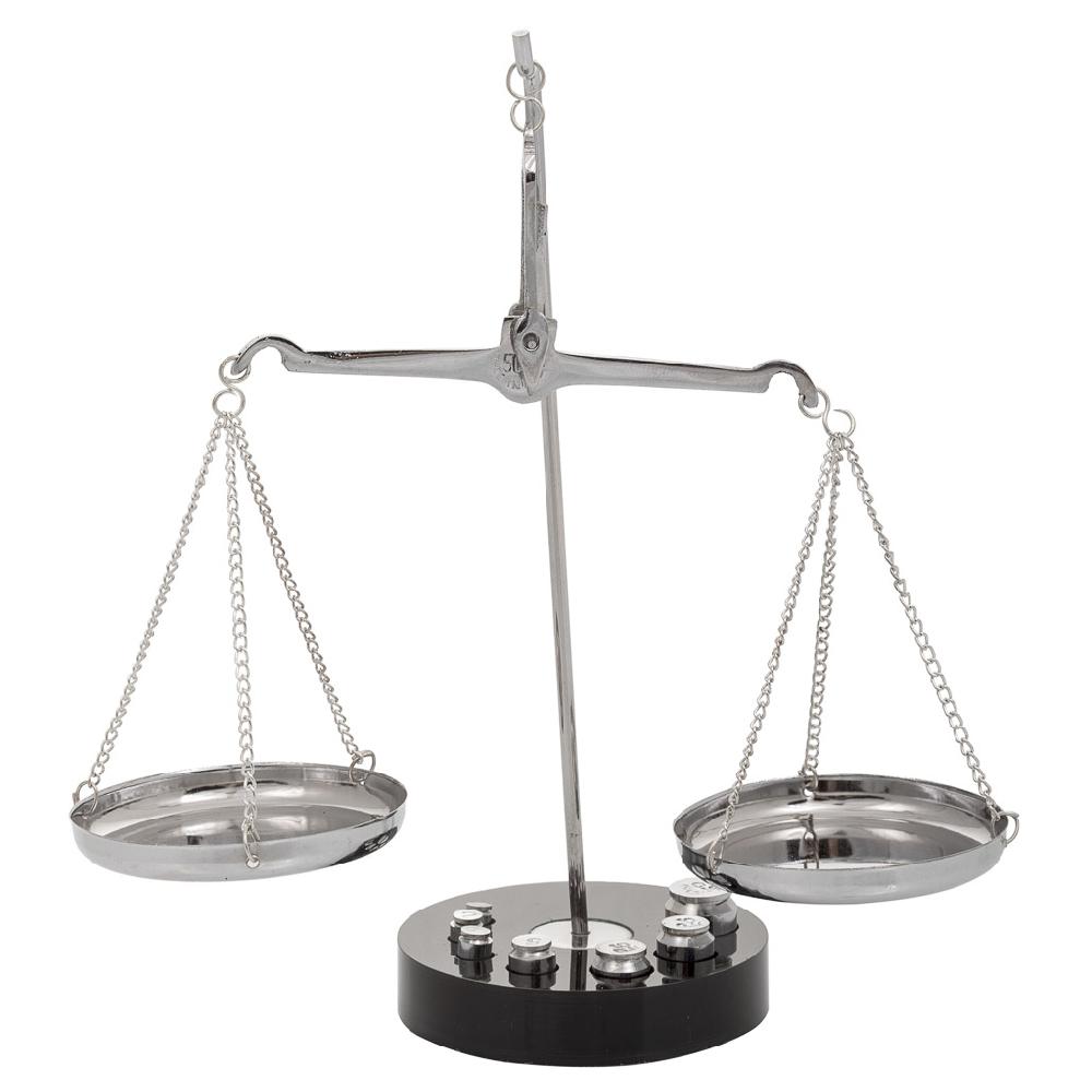 Creaciones Meng DECORACION - FIGURAS DECORACION - Balanza De Metal Y Base De Acrílico Plata