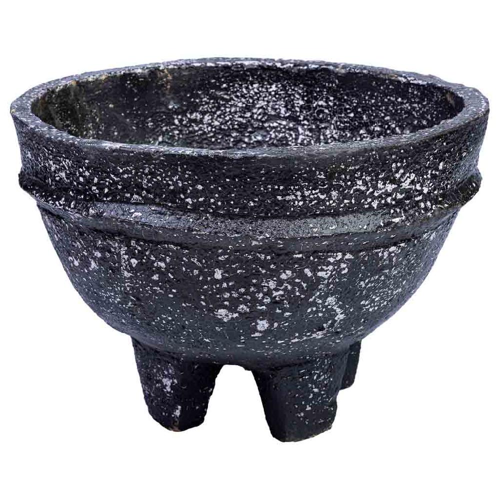 Creaciones meng DECORACION - FIGURAS DECORACION - centro de mesa de papel mache acabado artesanal envejecido gris