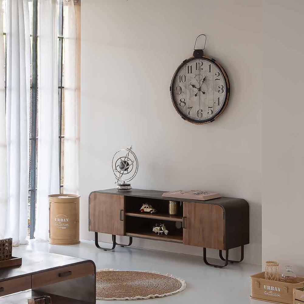 Creaciones Meng DECORACION - FIGURAS DECORACION - Esfera Astrologica De Aluminio Y Madera Negro Y Plata