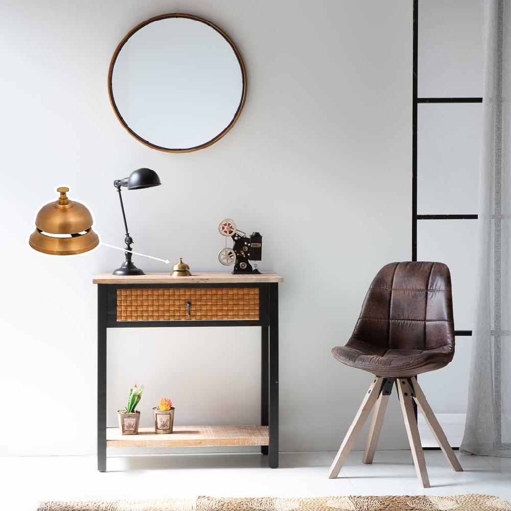 Creaciones Meng DECORACION - FIGURAS DECORACION - Timbre Metal Dorado