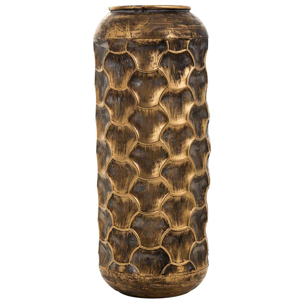 Creaciones Meng DECORACION - JARRONES Y FLOREROS - Jarron De Metal Marron