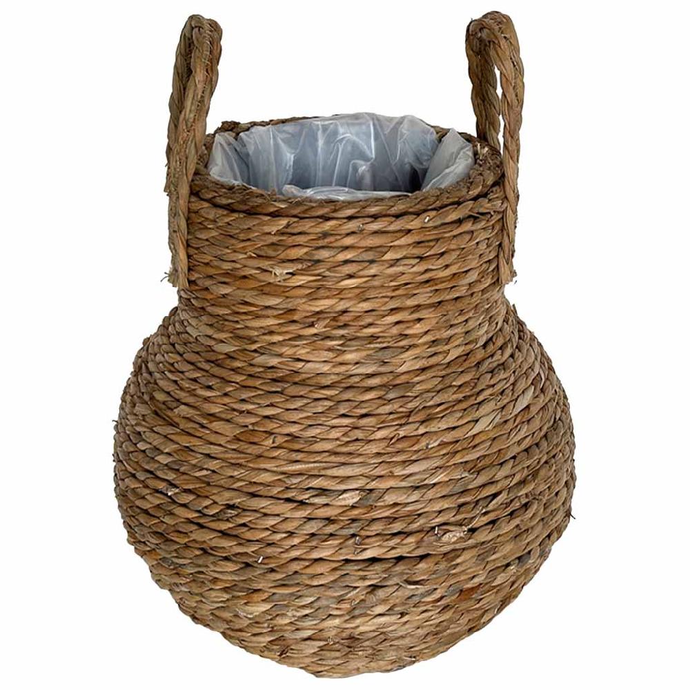 Creaciones meng DECORACION - JARRONES Y FLOREROS - jarron decorativo de cuerda con asas