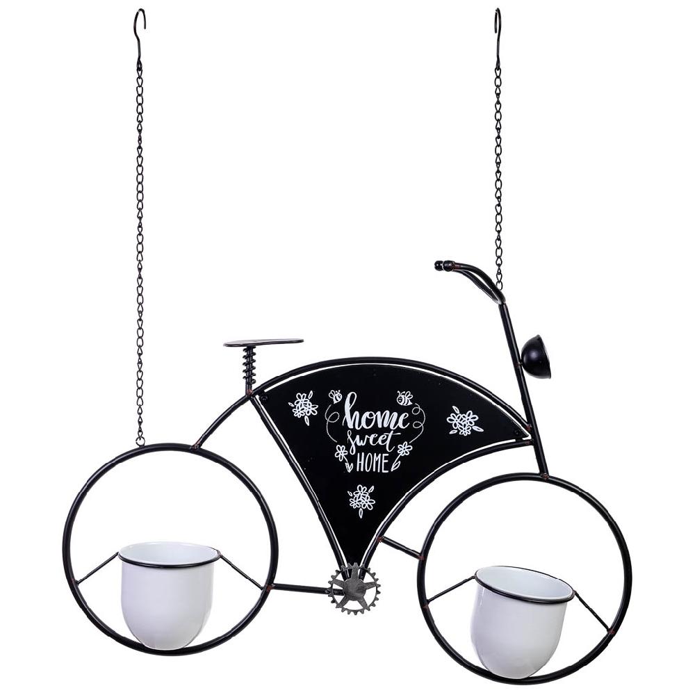 Creaciones Meng DECORACION - MACETEROS - Bici Decor De Metal Con Dos Cestos