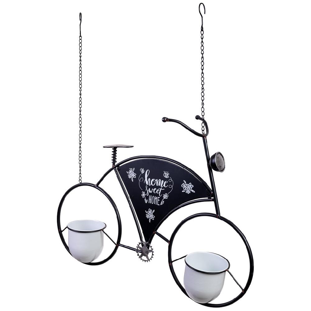 Creaciones meng DECORACION - MACETEROS - bici decor de metal con dos cestos