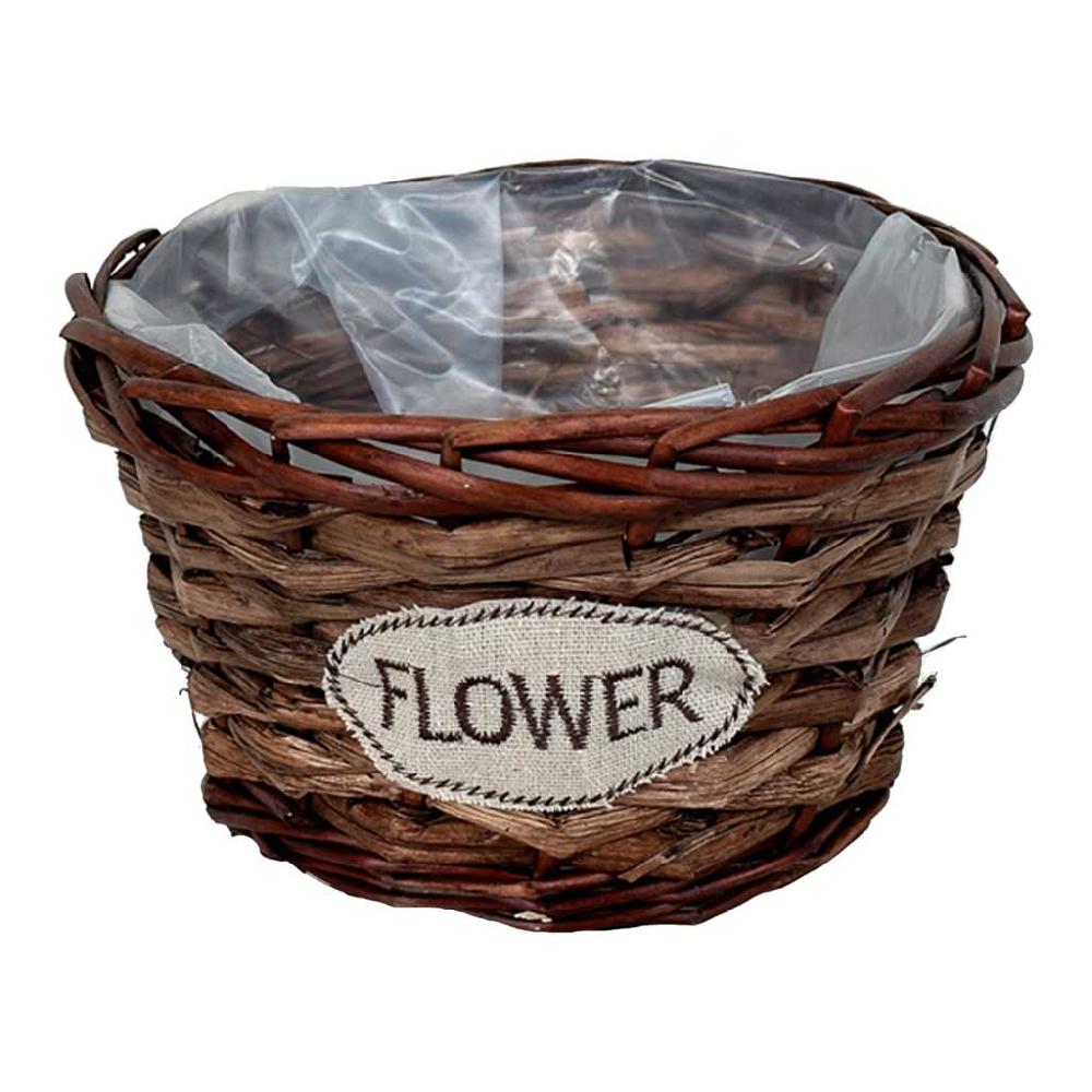 Creaciones meng DECORACION - MACETEROS - maceta de mimbre marrón