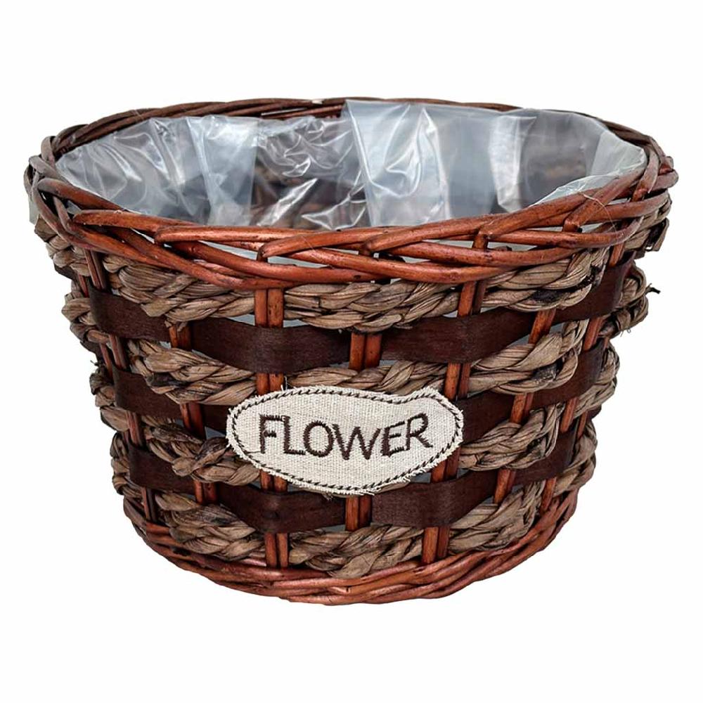 Creaciones meng DECORACION - MACETEROS - maceta de mimbre marrón