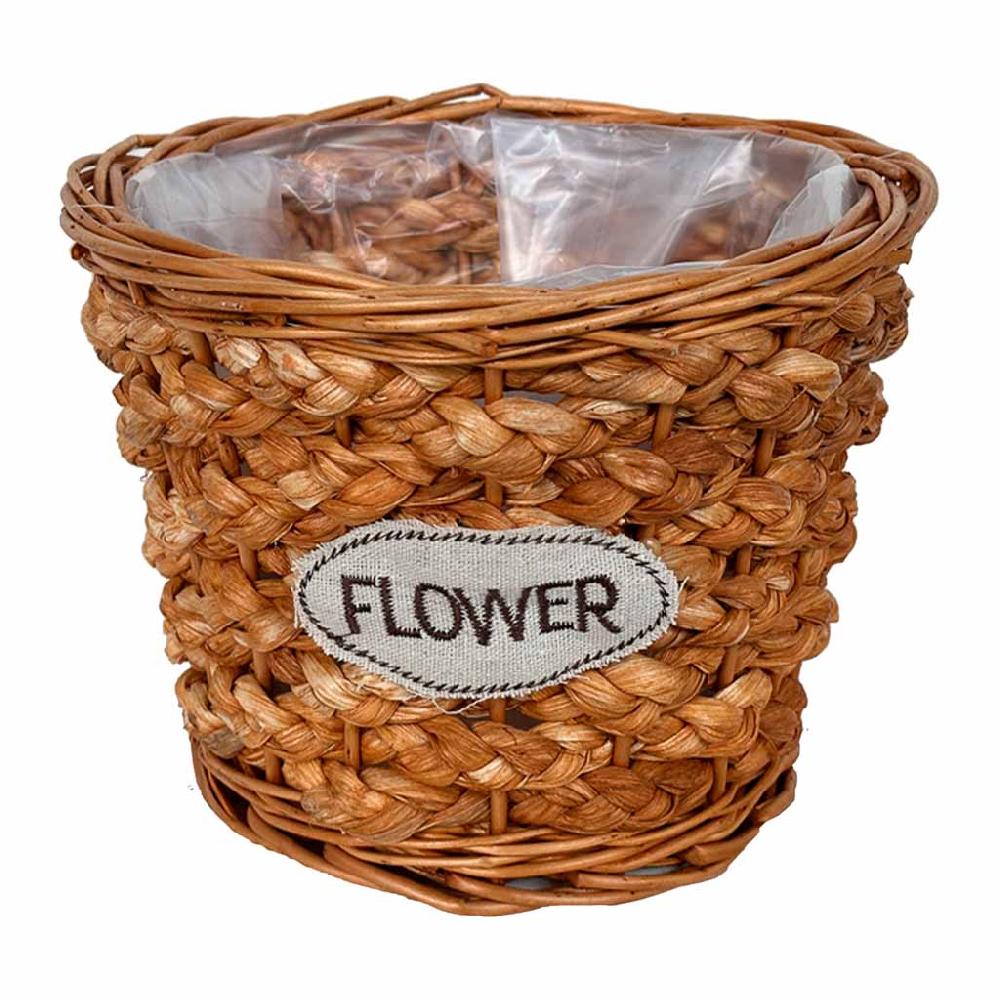 Creaciones meng DECORACION - MACETEROS - maceta de mimbre marrón