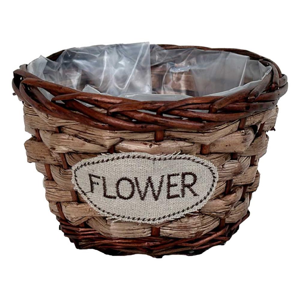 Creaciones meng DECORACION - MACETEROS - maceta de mimbre marrón