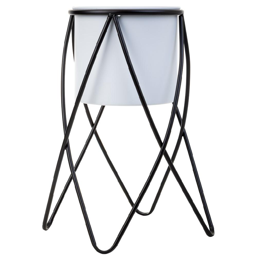 Creaciones Meng DECORACION - MACETEROS - Macetero Con Soporte De Metal