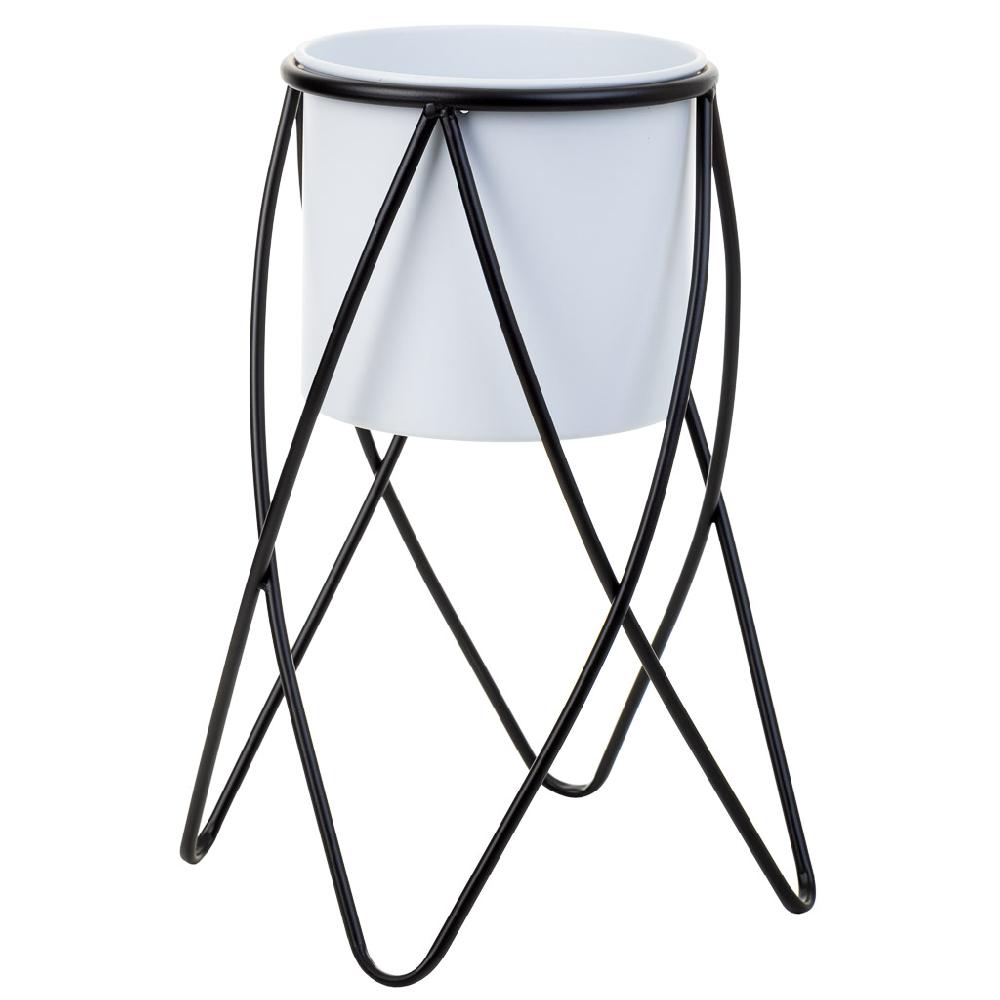 Creaciones meng DECORACION - MACETEROS - macetero con soporte de metal