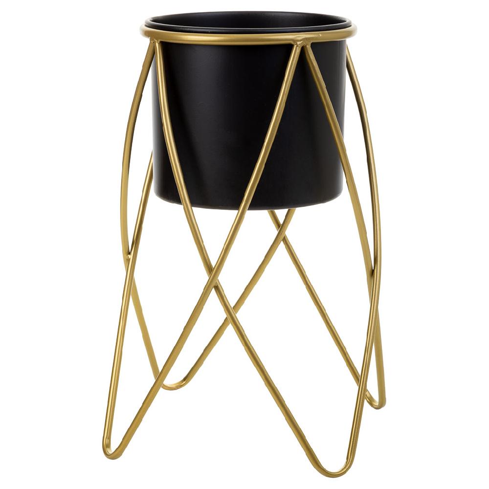 Creaciones meng DECORACION - MACETEROS - macetero con soporte de metal