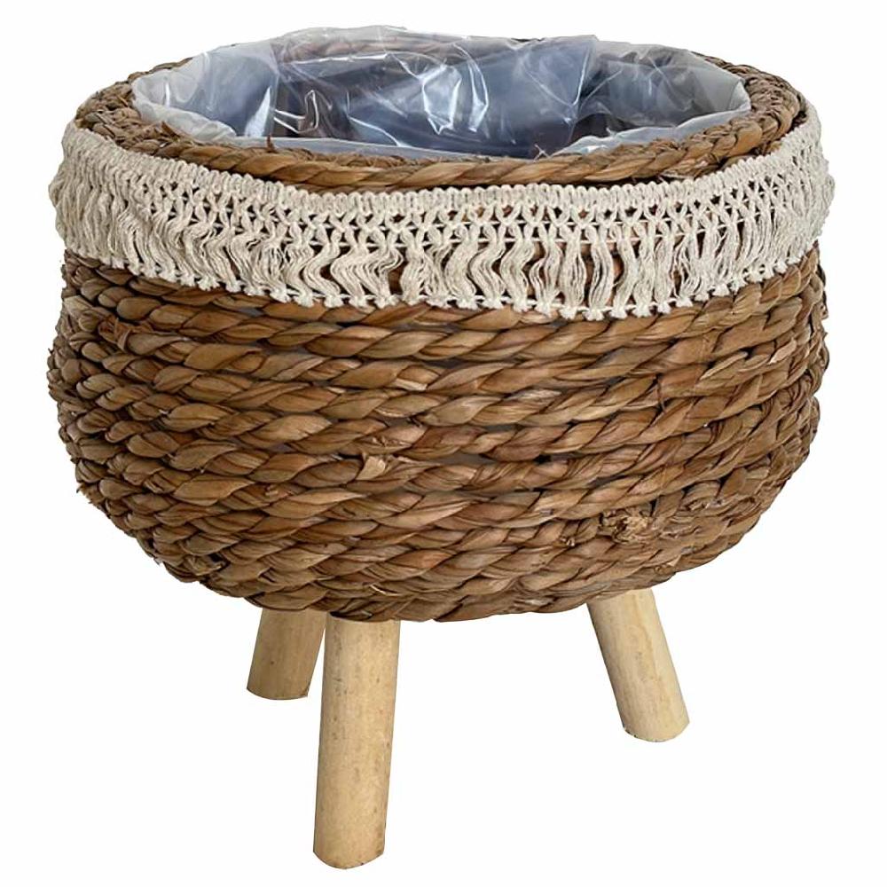 Creaciones meng DECORACION - MACETEROS - macetero de cuerda con patas