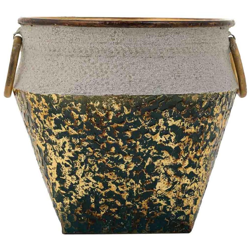 Creaciones Meng DECORACION - MACETEROS - Macetero De Metal Azul