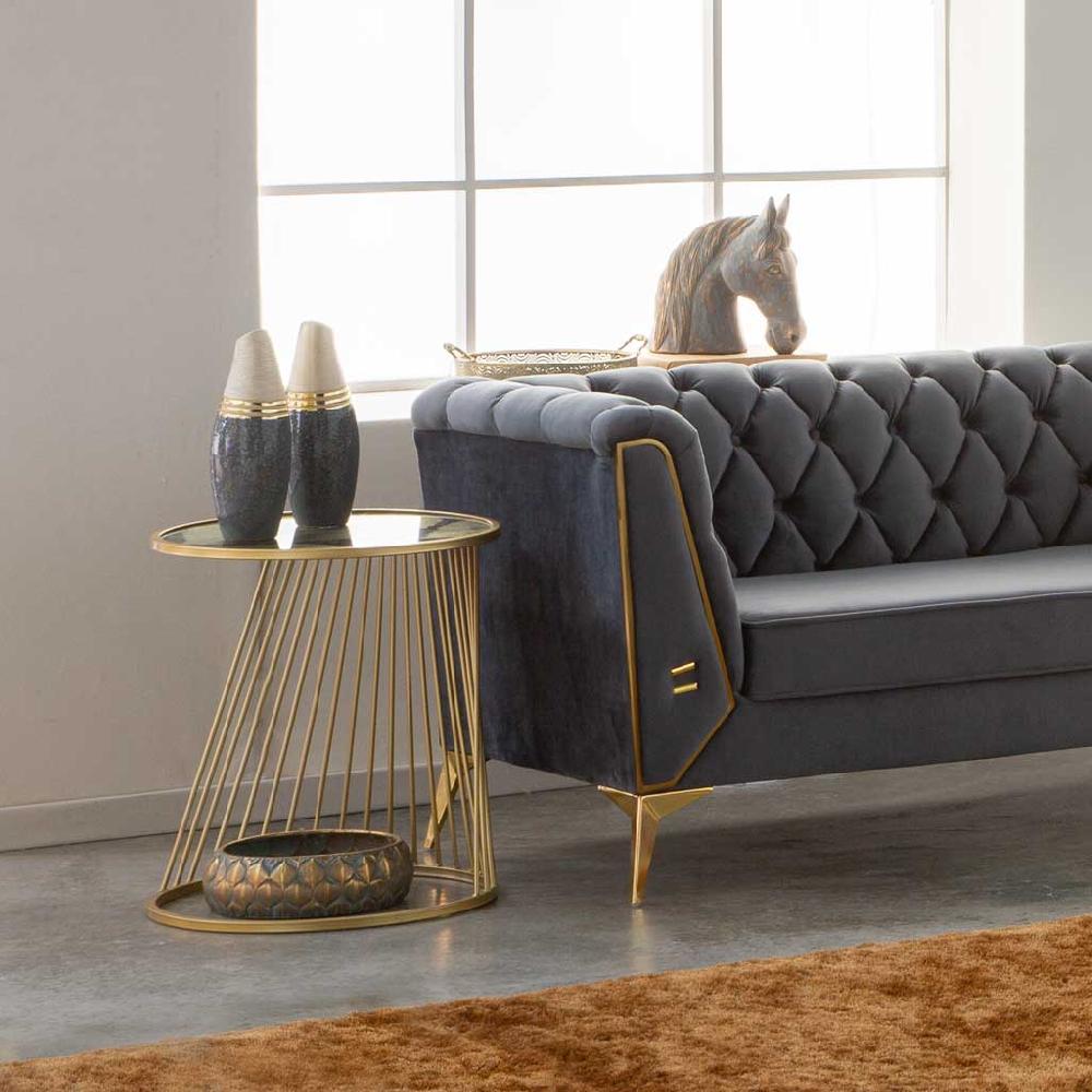 Creaciones Meng DECORACION - MACETEROS - Macetero De Metal Dorado