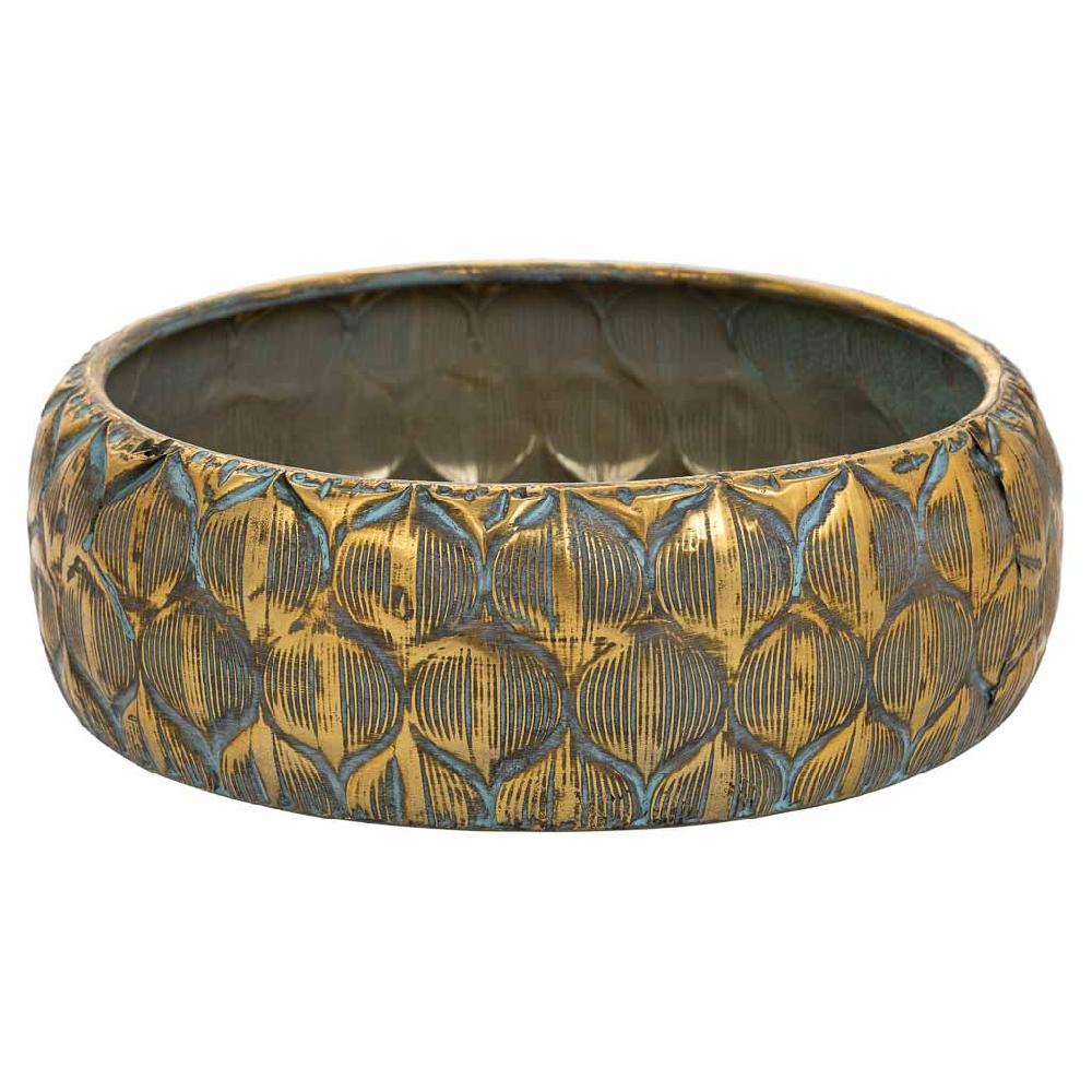 Creaciones meng DECORACION - MACETEROS - macetero de metal dorado