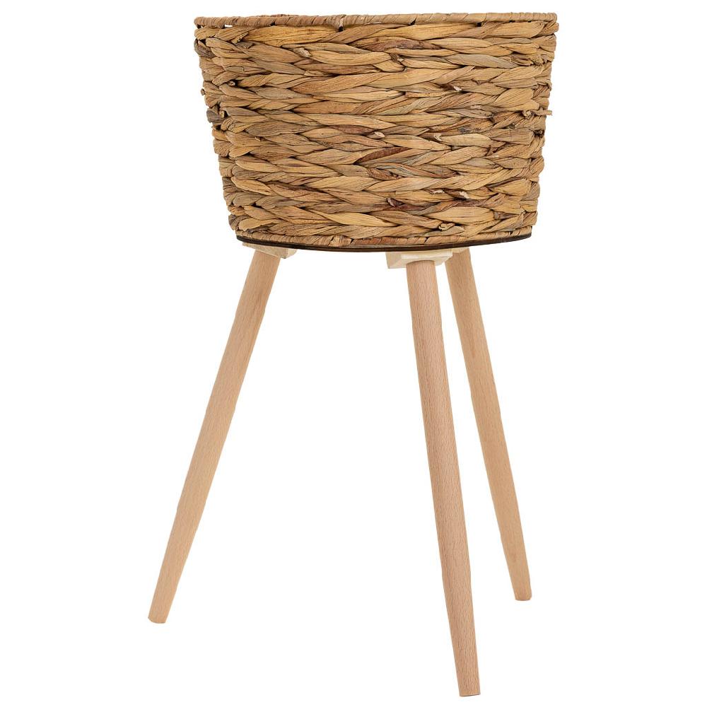 Creaciones Meng DECORACION - MACETEROS - Macetero De Metal Y Fibra Natural Marron